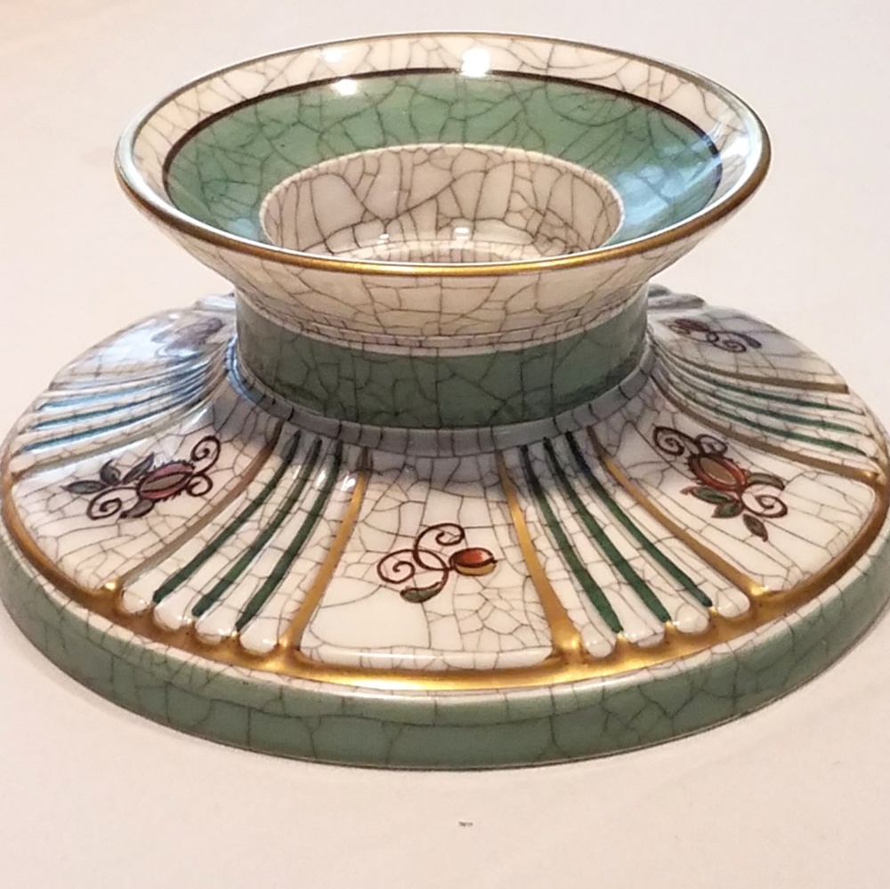 Royal Copenhagen Crackle Glaze Candleholder